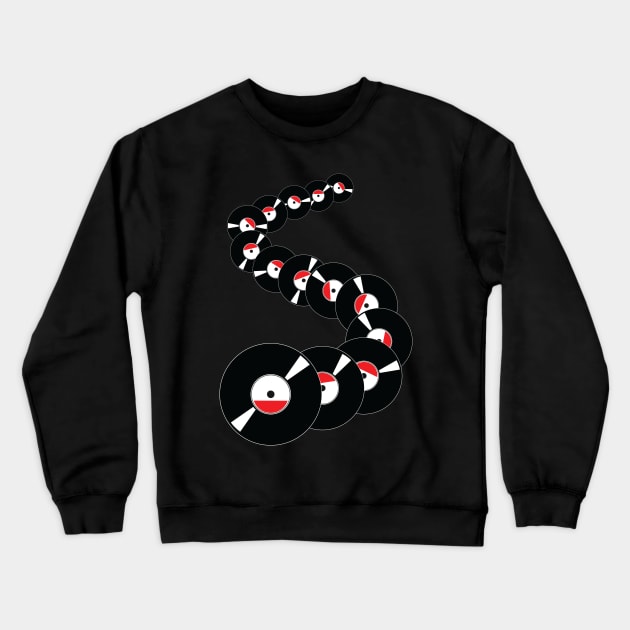 Vinyl Snake Crewneck Sweatshirt by modernistdesign